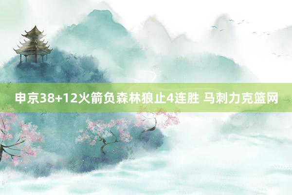 申京38+12火箭负森林狼止4连胜 马刺力克篮网